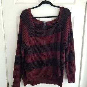 Striped slouchy sweater
